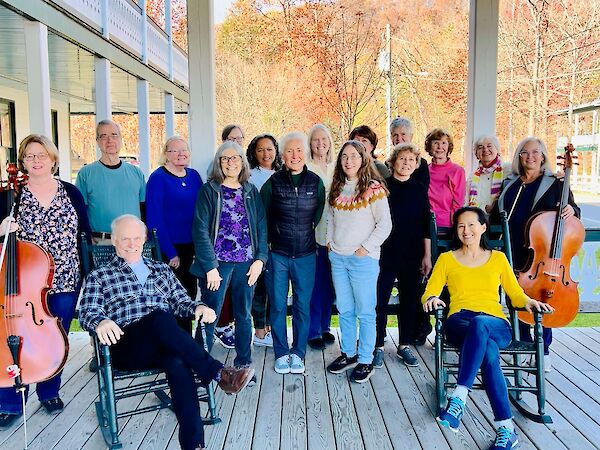 cello chill group shot shrine mont